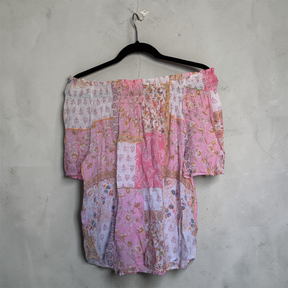 Counterparts Pink Floral Off-Shoulder Blouse